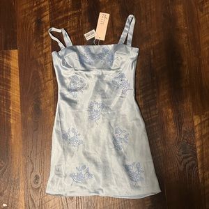 Oh Polly EUGENIE A-Line Mini Dress in Blue